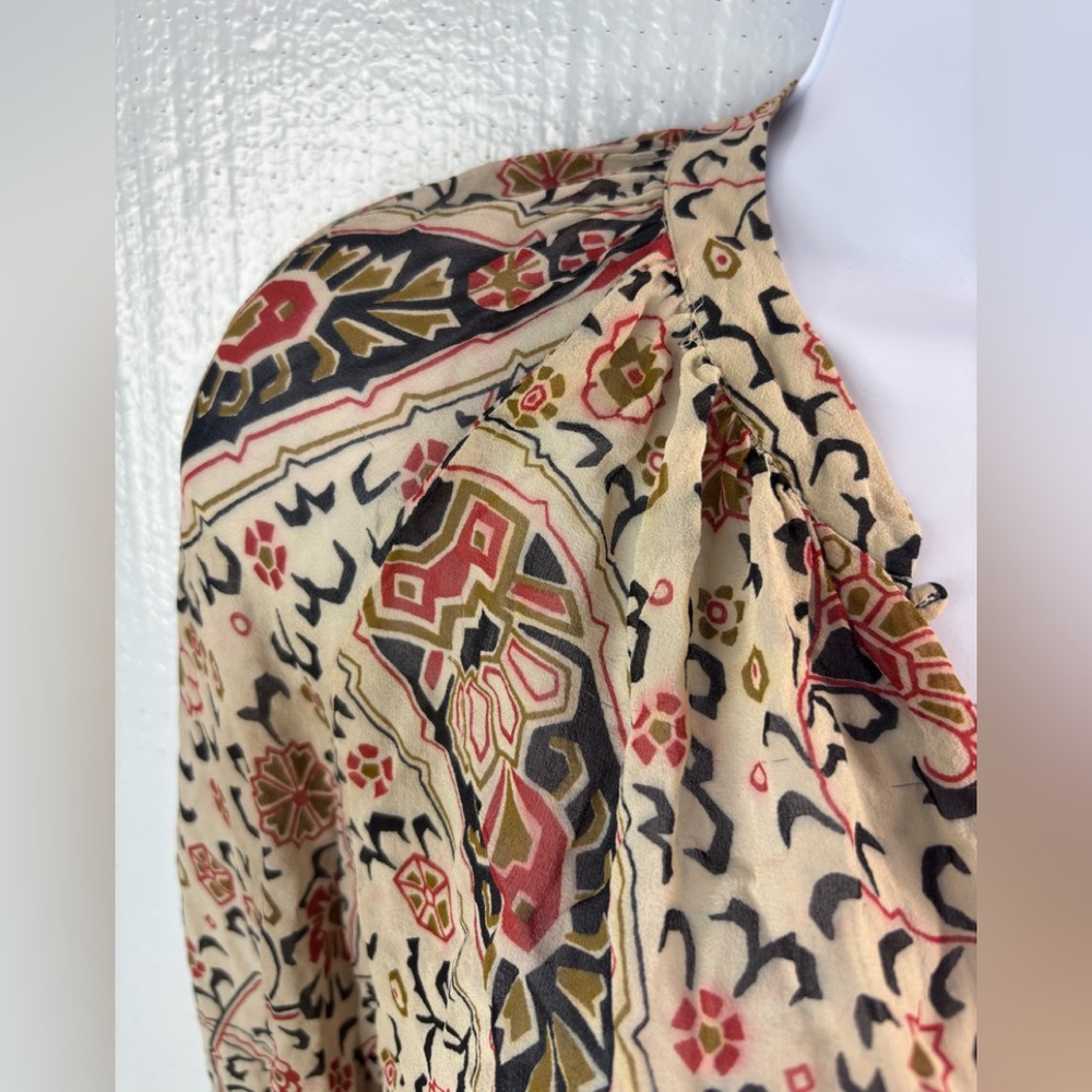 Veronica Beard 0 Silk Paisley Multicolor Button F… - image 4